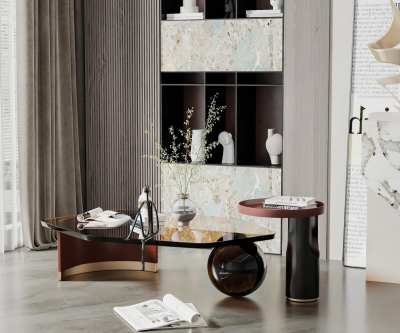 现代亚克力茶几3D模型下载